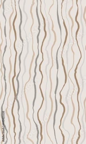 Seamless pattern with wave lines 