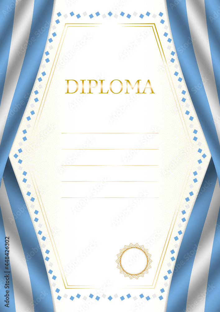 Obraz premium Vertical frame and border with Argentina flag