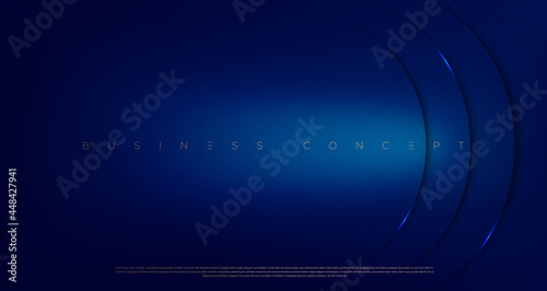 Abstract navy dark blue color circles with light effected cuts background for poster, website and design concepts. Vector illustration eps 10.