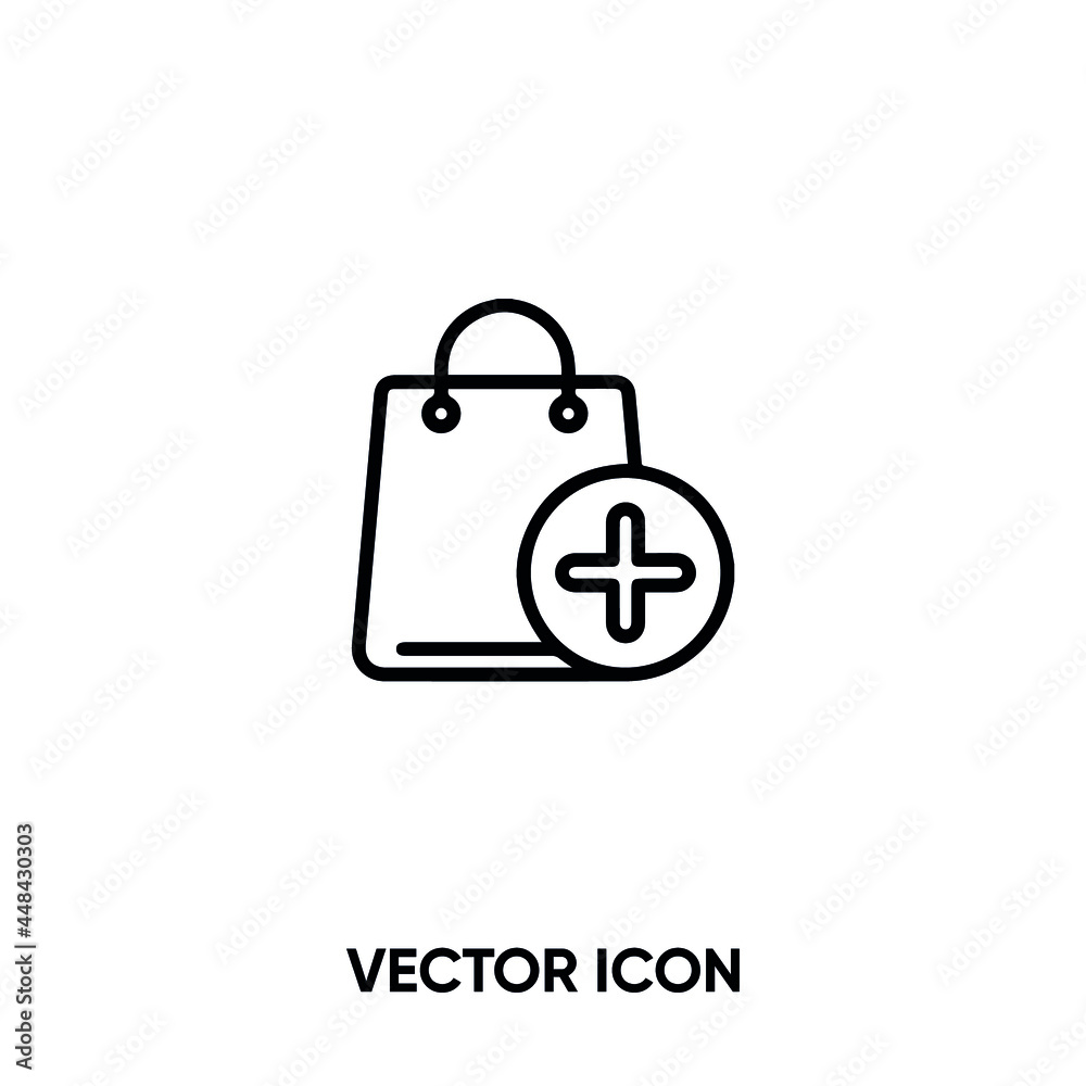 Shopping bag vector icon .Modern, simple flat vector illustration for website or mobile app.Add to busket symbol, logo illustration. Pixel perfect vector graphics Shopping bag vector icon .Modern, simple flat vector illustration for website or mobile app.Add to busket symbol, logo illustration. Pixel perfect vector graphics