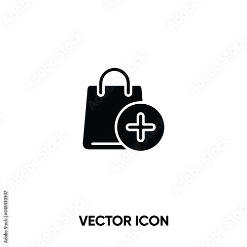 Shopping bag vector icon .Modern, simple flat vector illustration for website or mobile app.Add to busket symbol, logo illustration. Pixel perfect vector graphics	