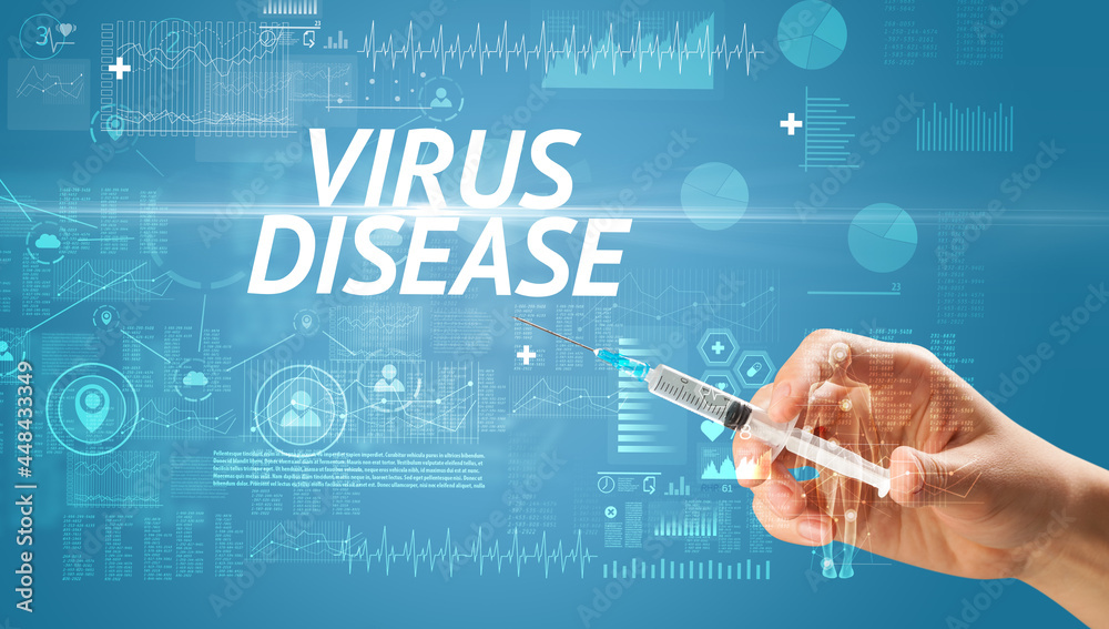 Syringe needle with virus vaccine
