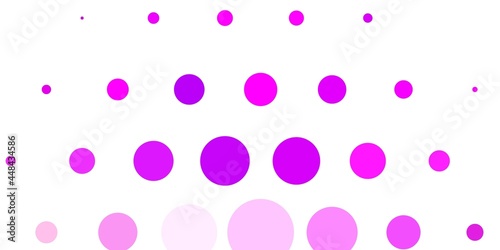 Light Pink, Yellow vector pattern with spheres. © Guskova