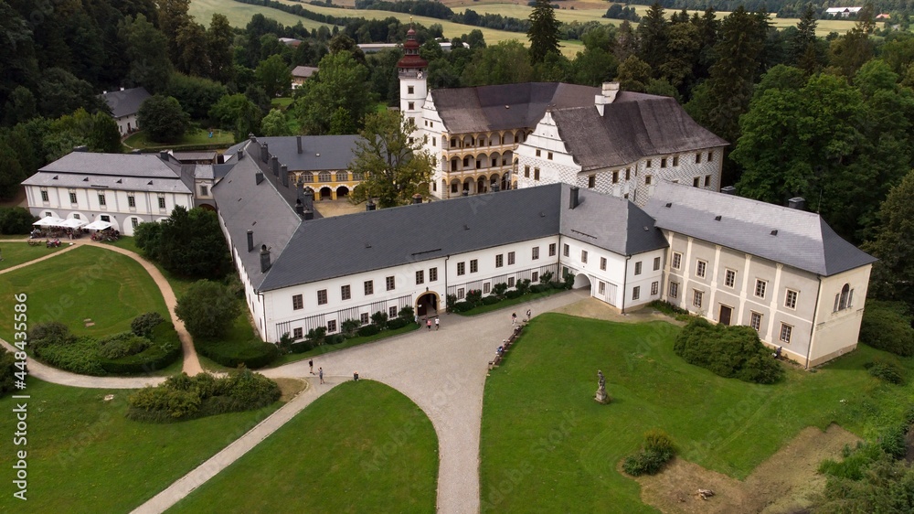 Renaissance Chateau in Velke Losiny. Jeseniky Mountains, Moravia, Czech Republic 