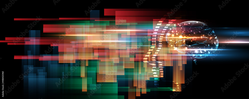 Obraz premium Artificial intelligence Technology background Hi-tech innovation abstract background vector illustration