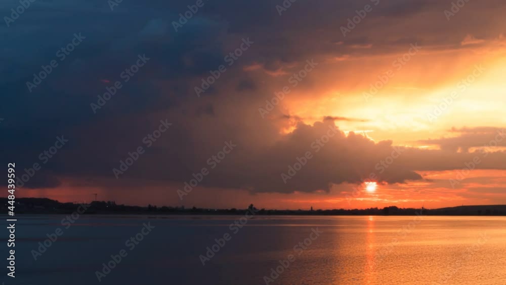 4k Timelapse.Sunset after a summer rain on the lake of the mill in bucharest romania. Golden hour in the photo.Lacul Morii 4k Timelapse.Sunset after a summer rain on the lake of the mill in bucharest romania. Golden hour in the photo.Lacul Morii