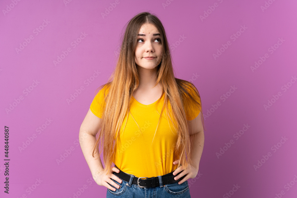 Young caucasian woman isolated on purple background angry Young caucasian woman isolated on purple background angry