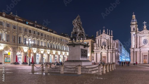 Piazza San Carlo, the aptly named 