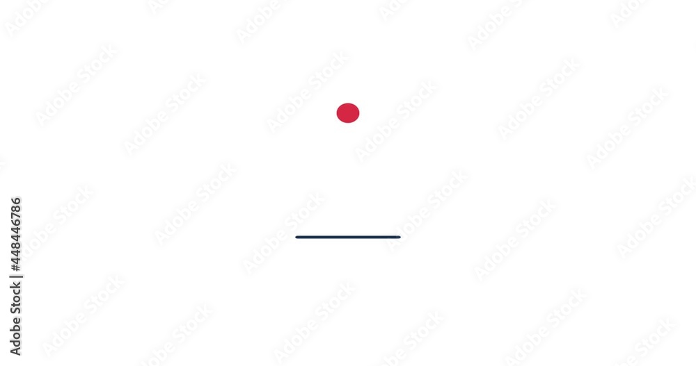 Jumping Loading Animation. Bouncing red ball animation isolated on white background. 4k resolution video.