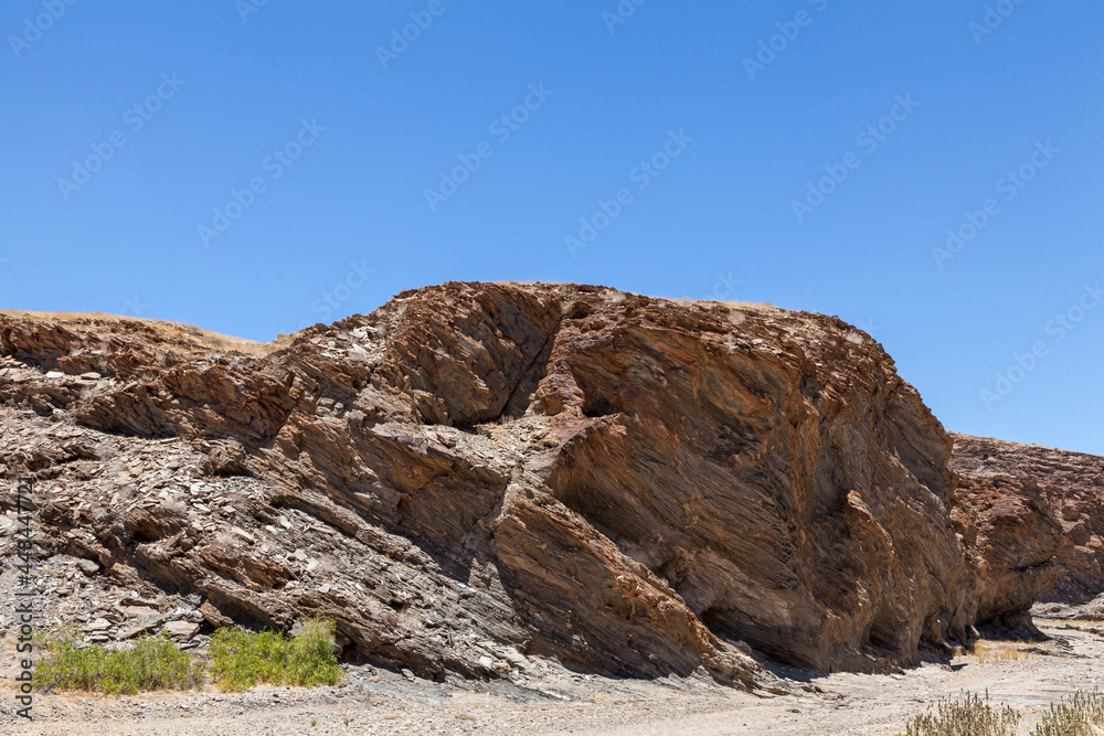 Felsen aus Quarzit und Schiefer, Gestein,  Kuiseb Canyon, Namibia