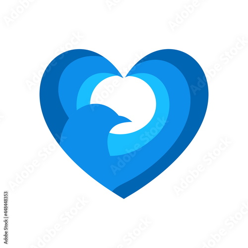 Christian illustration. Church logo. The dove is a symbol of God's Holy Spirit, peace and humility.