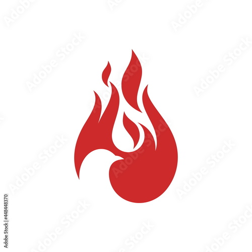 Christian illustration. Church logo. The dove and the flame of fire are symbols of God's Holy Spirit, peace and humility.