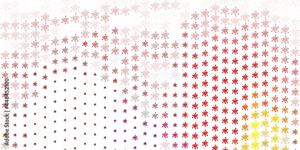 Light Pink, Red vector background with covid-19 symbols. Light Pink, Red vector background with covid-19 symbols.