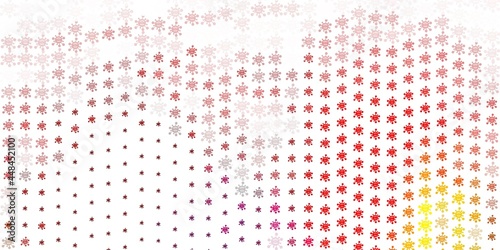 Light Pink, Red vector background with covid-19 symbols.