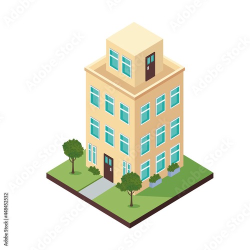 town apartment building