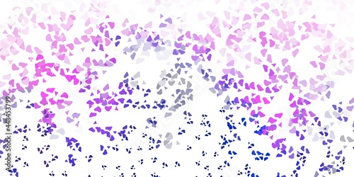 Light pink, blue vector backdrop with chaotic shapes.