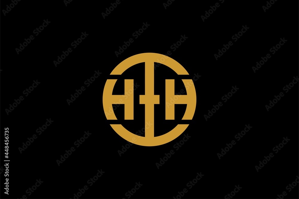 Letter H and circle logo design vector. H monogram sign symbol. Letter H and circle logo design vector. H monogram sign symbol.