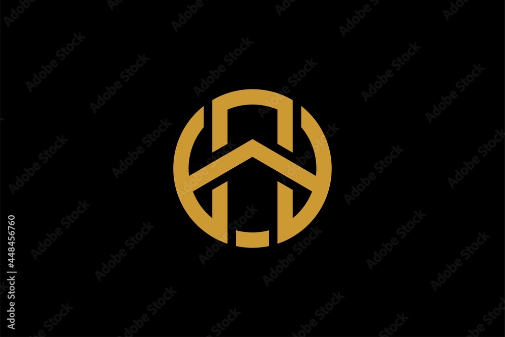 Letter H and circle logo design vector. H monogram sign symbol. Letter H and circle logo design vector. H monogram sign symbol.