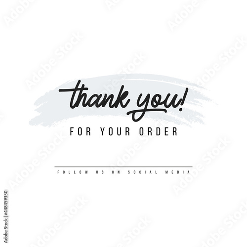 Thank you for your order card design for online buyers illustration vector