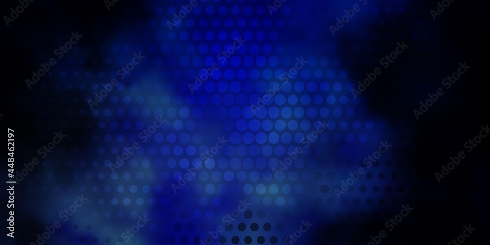 Dark BLUE vector backdrop with circles. Dark BLUE vector backdrop with circles.