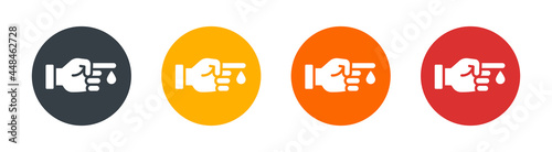 Finger blood, blood bleeding, diabetes analysis icon vector illustration.