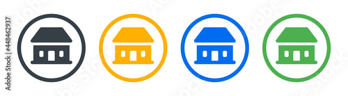 Home, house or real estate icon set.