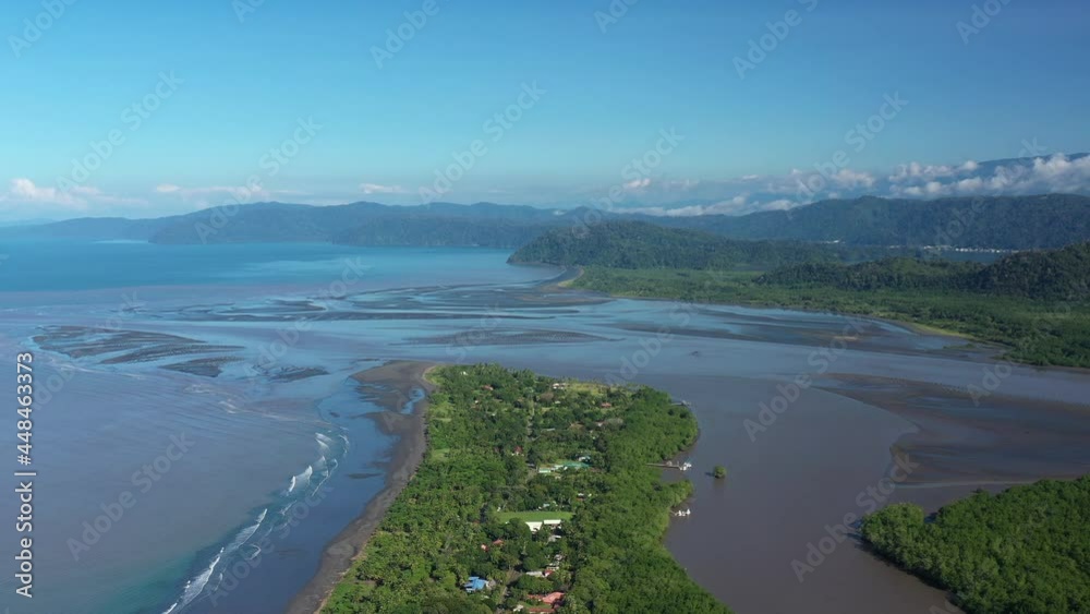 custom made wallpaper toronto digitalZancudo peninsula aerial view sunny day golfito muddy river month with mountains in background 