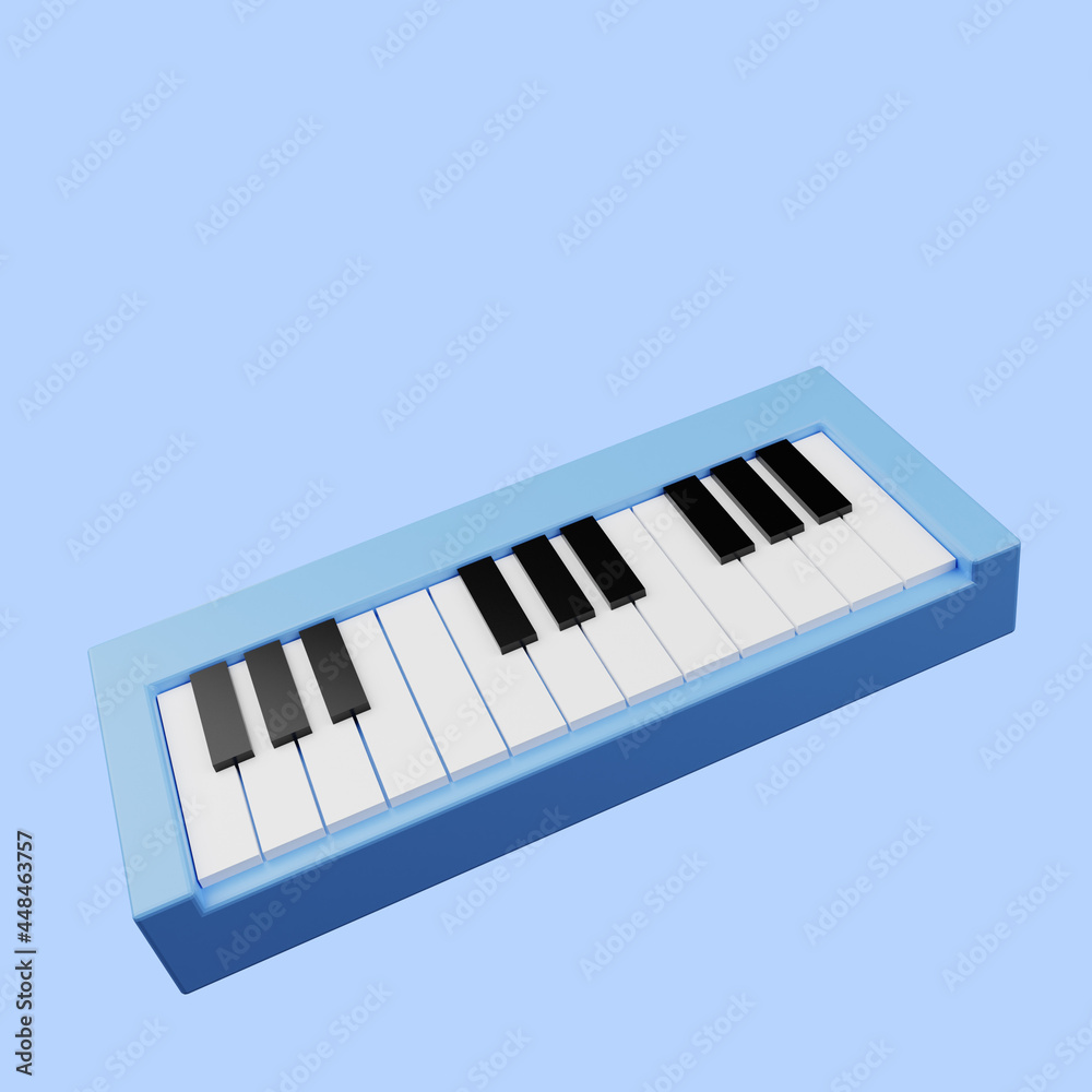 Fototapeta premium 3d illustration of simple object musical instrument piano
