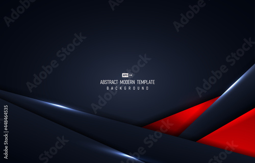 Abstract modern red and blue template overlapping design artwork. Decorative with light glitters design background. illustration vector