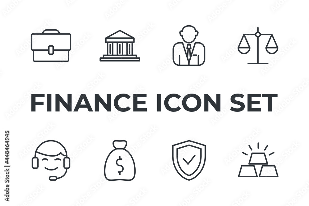finance set icon, isolated finance set sign icon, vector illustration finance set icon, isolated finance set sign icon, vector illustration