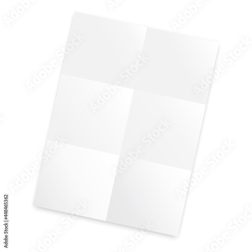 Folded sheets in realistic style. Template background. Mockup template. Vector illustration. Stock image.