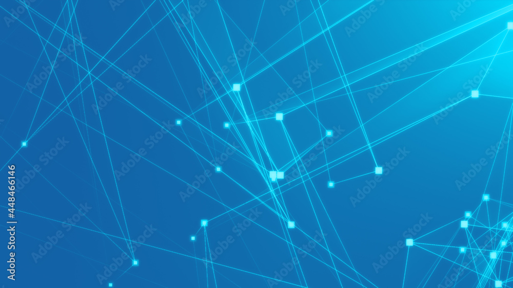 Abstract blue polygon tech network with connect technology background. Abstract dots and lines texture background. 3d rendering. Abstract blue polygon tech network with connect technology background. Abstract dots and lines texture background. 3d rendering.