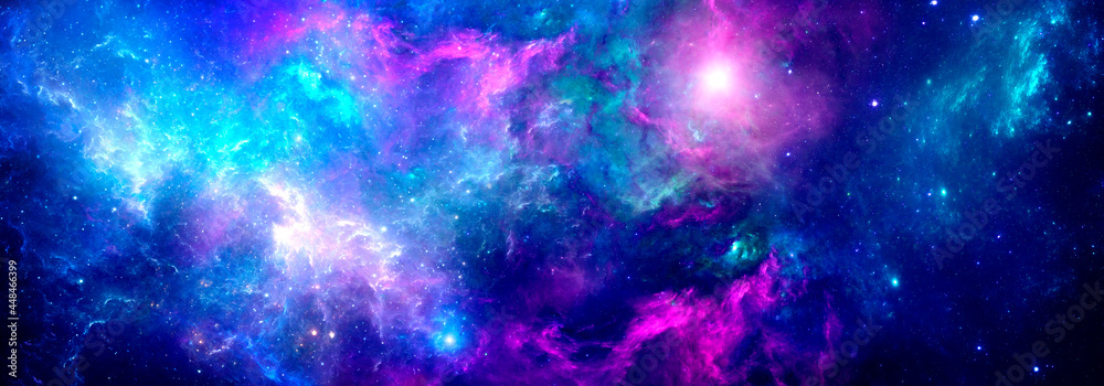 Star nebula and deep space galaxy with stars