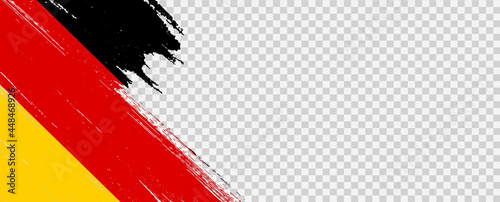 Germany flag with brush paint textured isolated  on png or transparent  background,Symbol of Germany,template for banner,card,advertising ,promote,web design,vector, top gold winner sport country