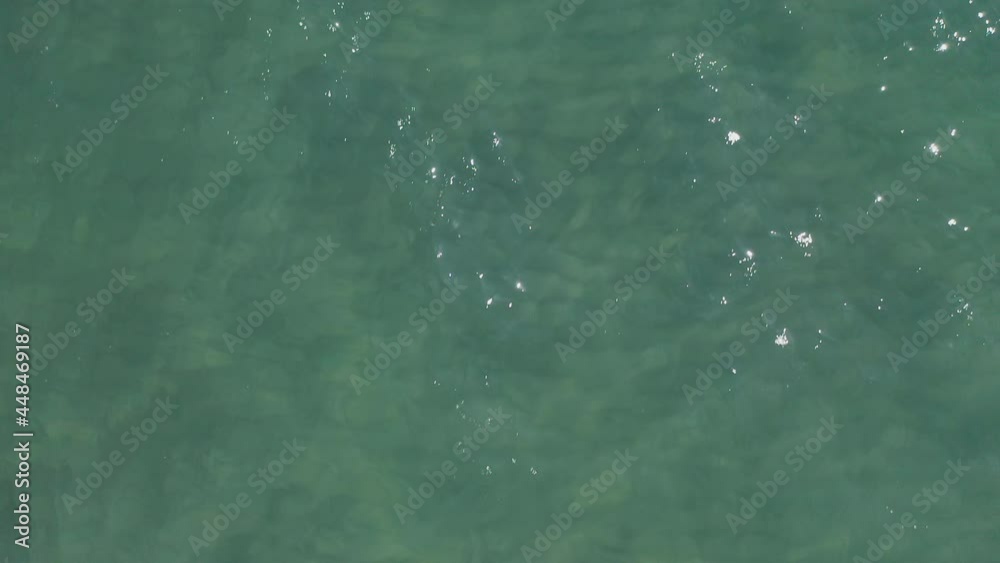 Top down view of turquoise water surface. Close-up of sea or lake. Flight above glittering water. Natural abstract background. Top down view of turquoise water surface. Close-up of sea or lake. Flight above glittering water. Natural abstract background.
