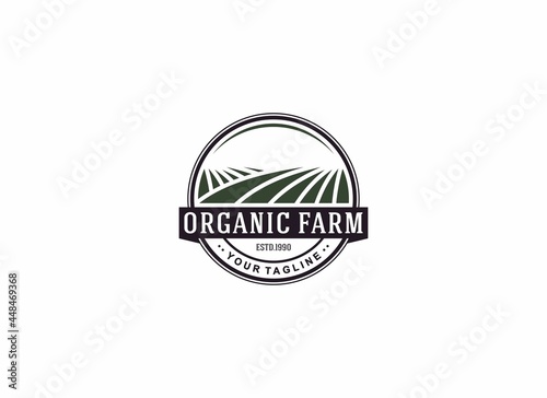 organic farm logo template , vector in white background