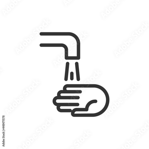Premium disinfection line icon for app, web and UI.