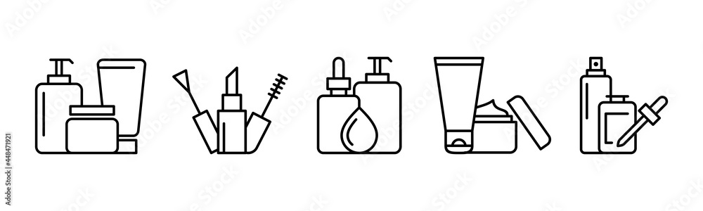 Vector graphic of cosmetic icon collection Vector graphic of cosmetic icon collection