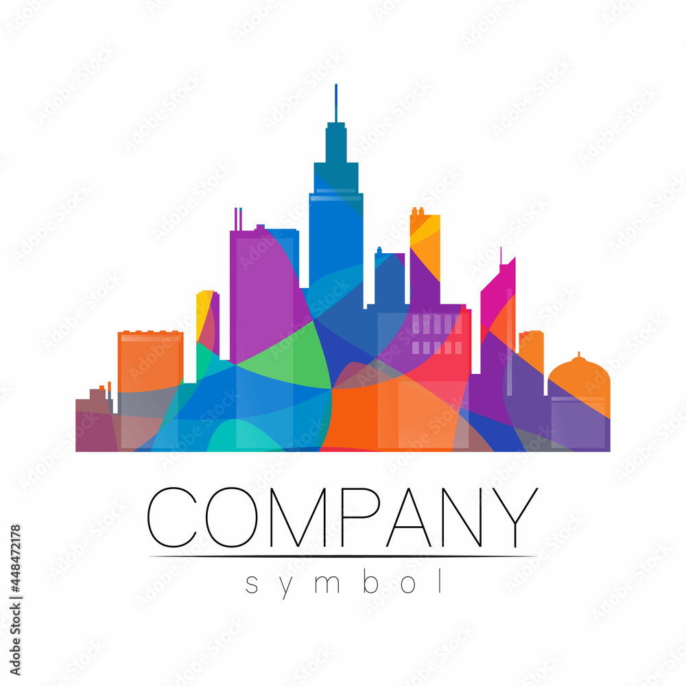 Company Logo Vector City Town Icon for Branding Real Estate Symbol Building and Apartment Rent Concept Sign