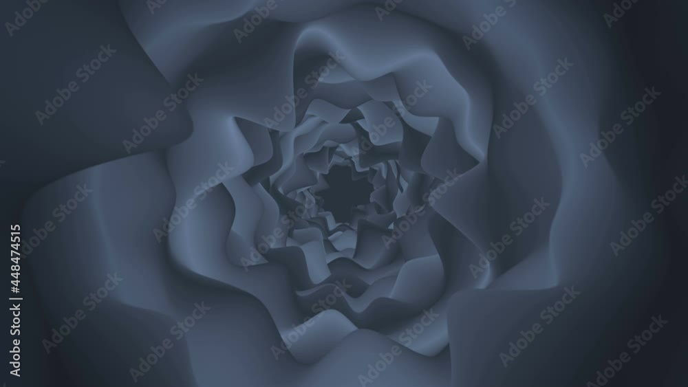 Gray portal. Abstract 3D render background. Seamless loop animation