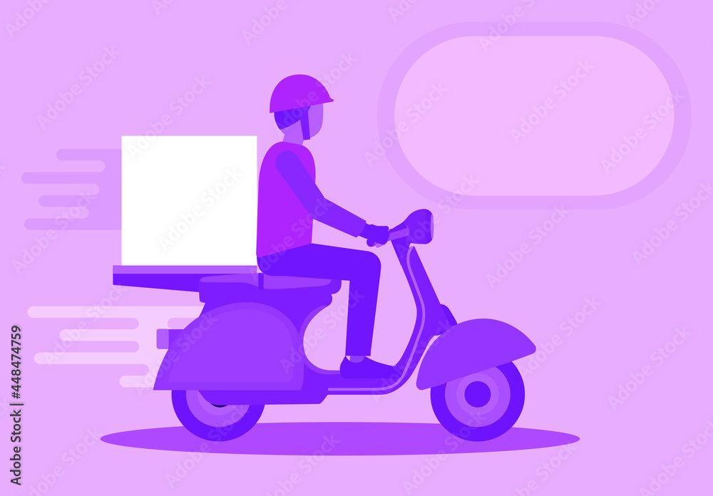 Motorcycle, express delivery, leave the floor, put the product name