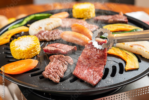 Obraz na płótnie 焼き肉　焼肉　おうち焼肉　家焼肉