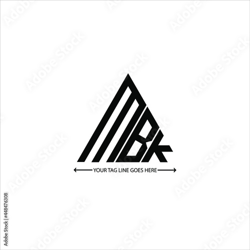 MBK letter logo creative design. MBK unique design
 photo