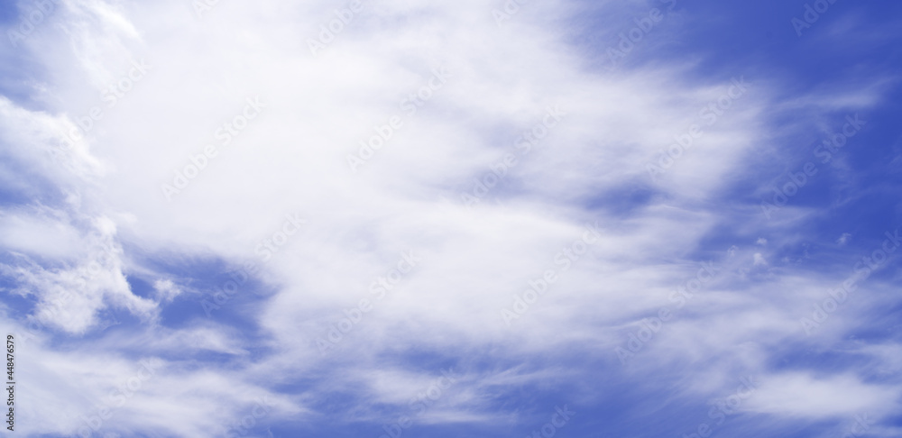 Abstract Sky Background With Natural Flowing Clouds Outdoors.