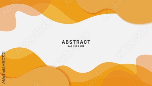 Abstract Flat Yellow Dynamic Wave Shape Background. Good For Banner, Frame Or Presentation.