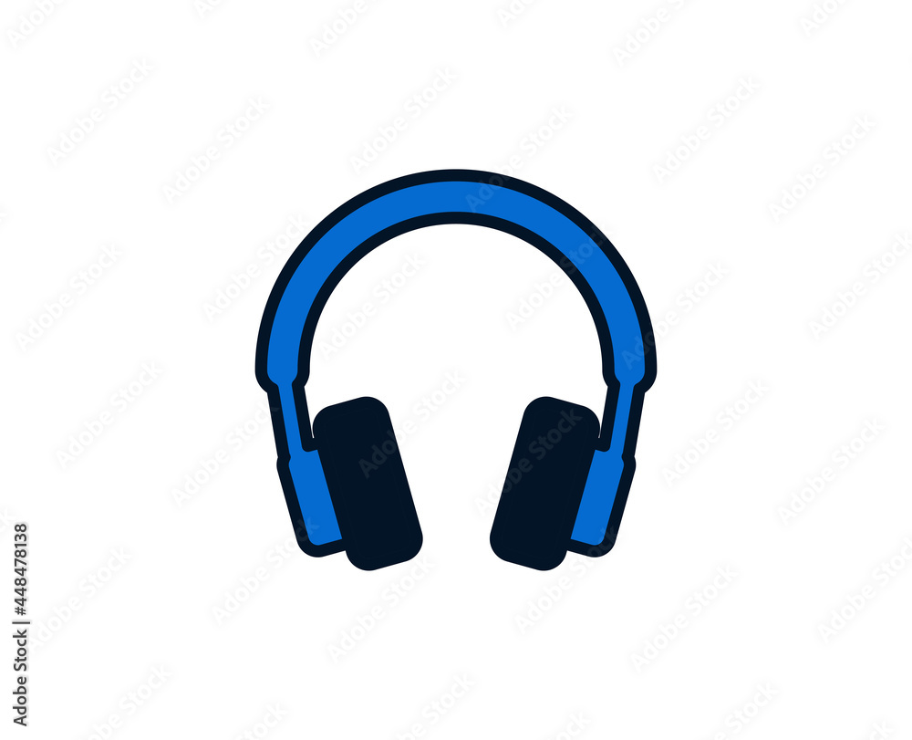 Headphones flat icon. Single high quality outline symbol for web design or mobile app. Holidays thin line signs for design logo, visit card, etc. Outline pictogram EPS10 Headphones flat icon. Single high quality outline symbol for web design or mobile app. Holidays thin line signs for design logo, visit card, etc. Outline pictogram EPS10