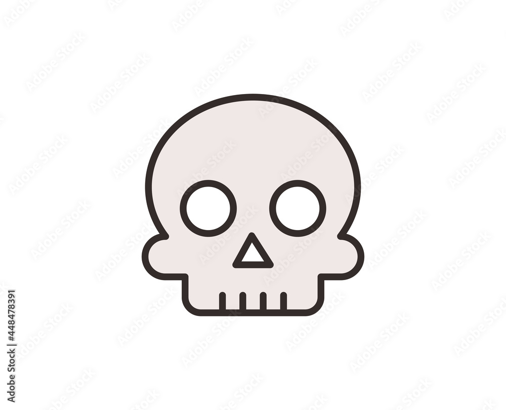 Skull line icon. High quality outline symbol for web design or mobile app. Thin line sign for design logo. Color outline pictogram on white background Skull line icon. High quality outline symbol for web design or mobile app. Thin line sign for design logo. Color outline pictogram on white background
