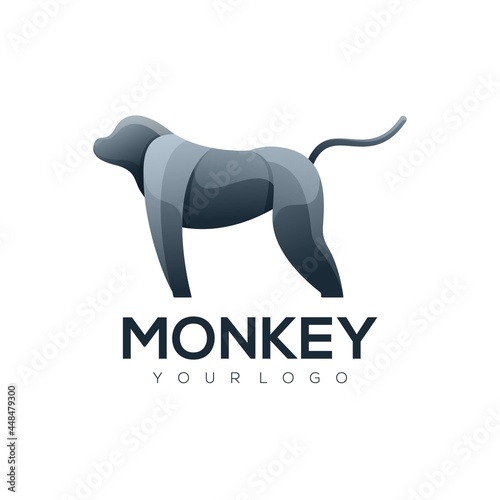 Logo illustration monkey elegant simple photo