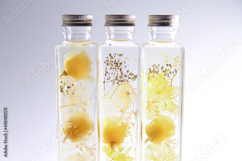 ハーバリウム 瓶 きれい 黄色 イエロー インテリア
