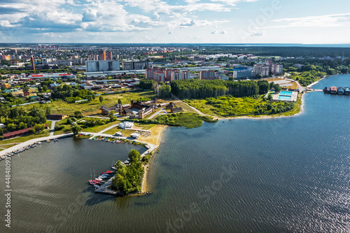 The city of Berdsk and the Berdsky Bay. Berd River, Novosibirsk region